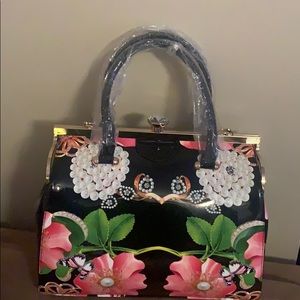 New Patent Leather Print Handbag